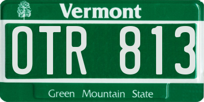 VT license plate OTR813