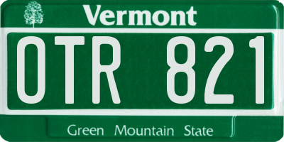 VT license plate OTR821