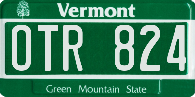 VT license plate OTR824