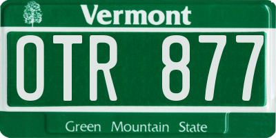 VT license plate OTR877