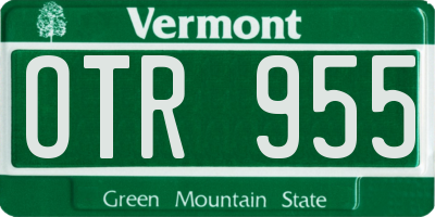 VT license plate OTR955