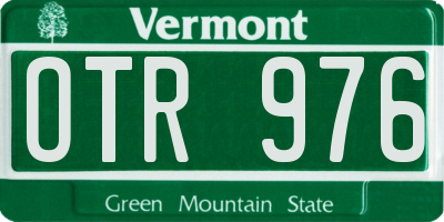 VT license plate OTR976