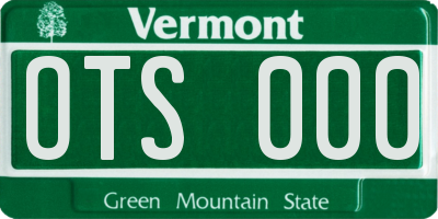 VT license plate OTS000