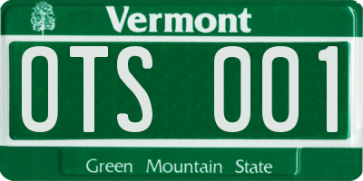 VT license plate OTS001
