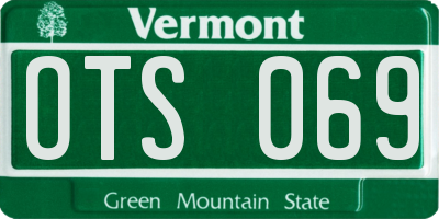 VT license plate OTS069