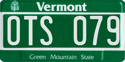 VT license plate OTS079