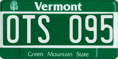 VT license plate OTS095