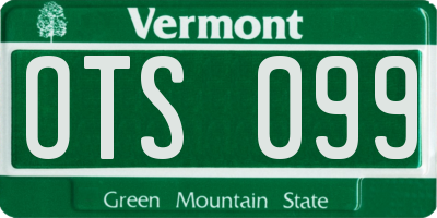 VT license plate OTS099