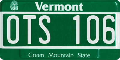 VT license plate OTS106