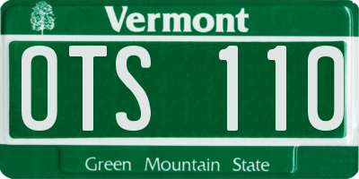 VT license plate OTS110