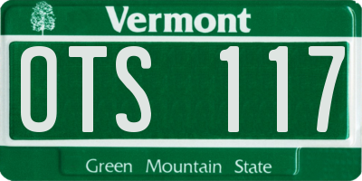 VT license plate OTS117
