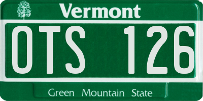 VT license plate OTS126