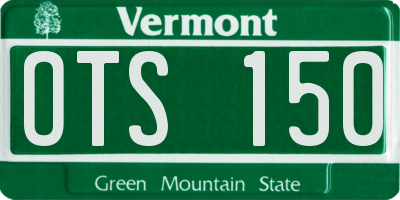 VT license plate OTS150