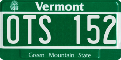 VT license plate OTS152