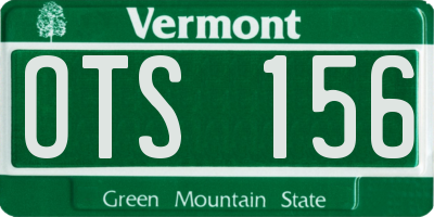 VT license plate OTS156