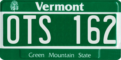 VT license plate OTS162