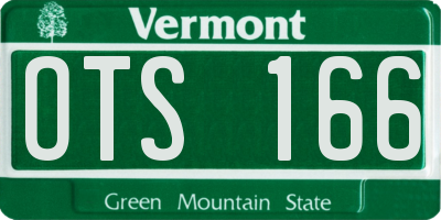 VT license plate OTS166