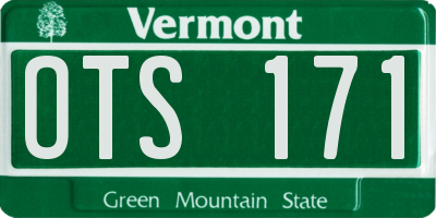 VT license plate OTS171