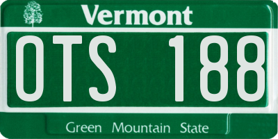 VT license plate OTS188