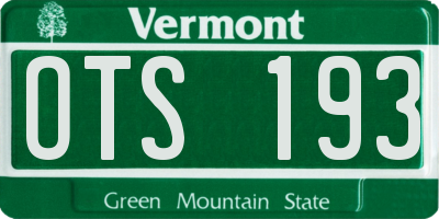 VT license plate OTS193