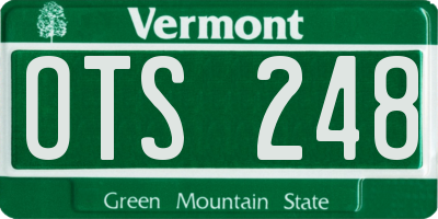 VT license plate OTS248