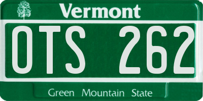 VT license plate OTS262