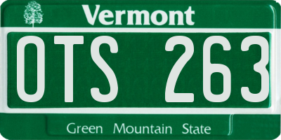 VT license plate OTS263