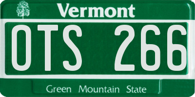 VT license plate OTS266