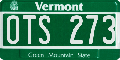 VT license plate OTS273