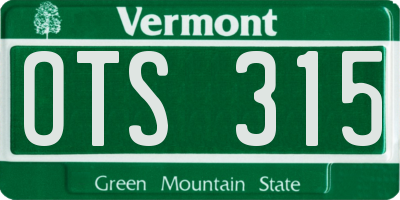 VT license plate OTS315