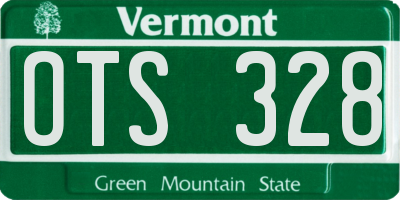 VT license plate OTS328