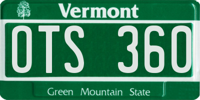 VT license plate OTS360