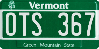 VT license plate OTS367