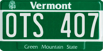 VT license plate OTS407