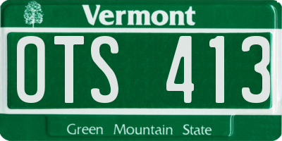 VT license plate OTS413