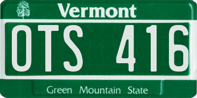 VT license plate OTS416