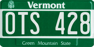 VT license plate OTS428