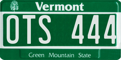 VT license plate OTS444