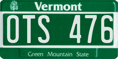 VT license plate OTS476
