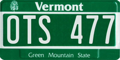 VT license plate OTS477