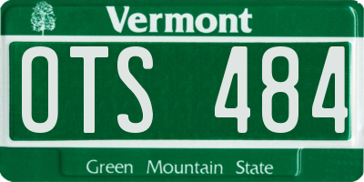 VT license plate OTS484