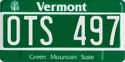 VT license plate OTS497