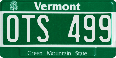 VT license plate OTS499