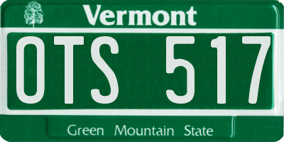 VT license plate OTS517