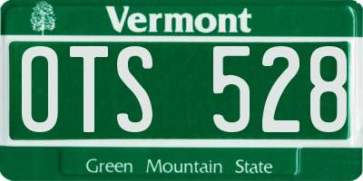 VT license plate OTS528