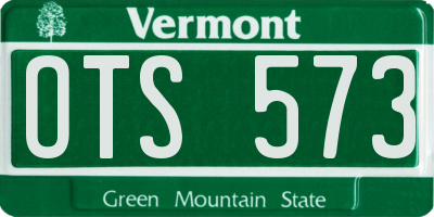 VT license plate OTS573