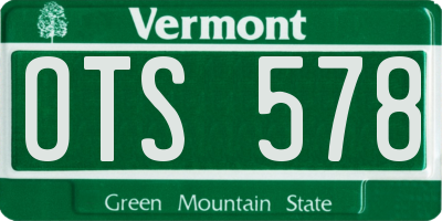 VT license plate OTS578