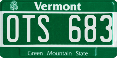 VT license plate OTS683