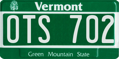 VT license plate OTS702