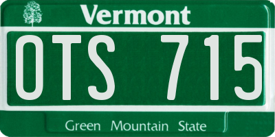 VT license plate OTS715